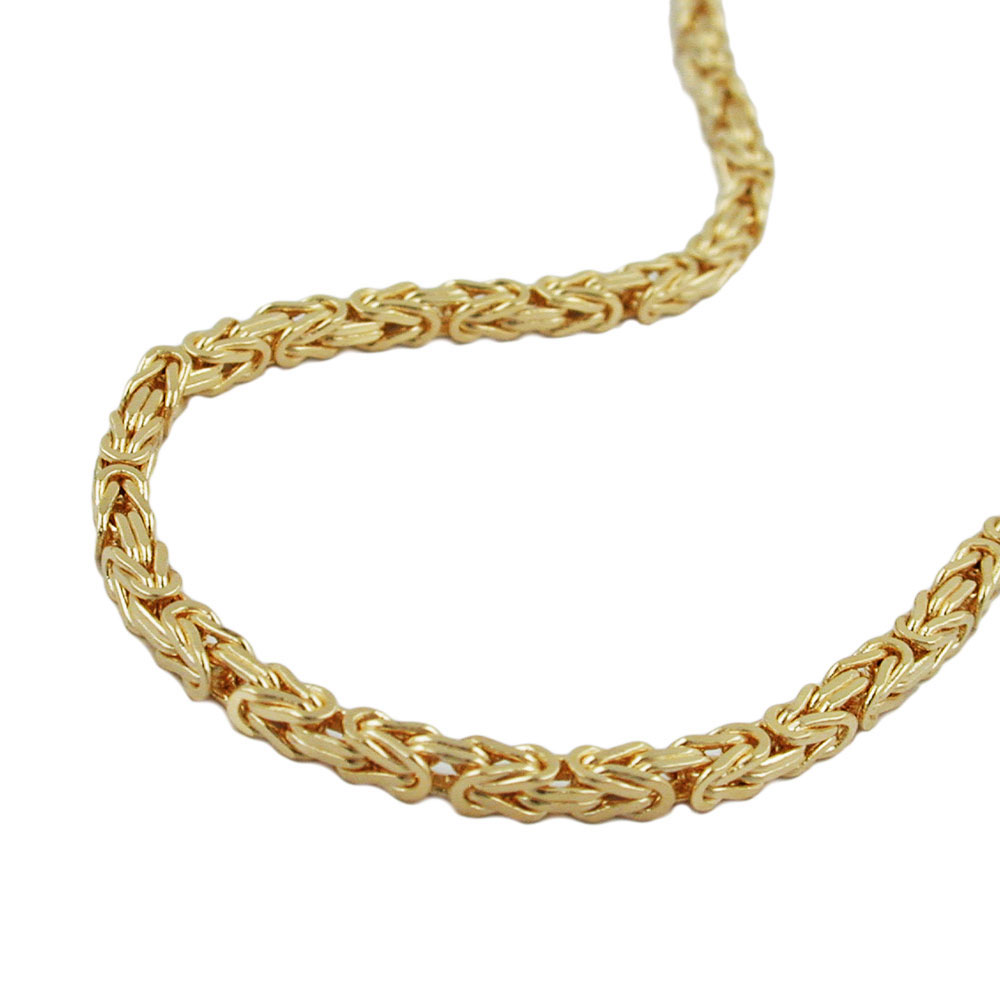 Collier plaqué or chaîne byzantine 4 mm homme femme