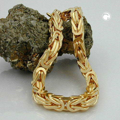 Bracelet or doublé chaîne byzantine vue rapprochée