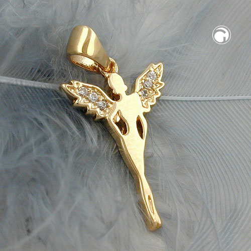 Bijou pendentif fée doré 3 microns vue de face