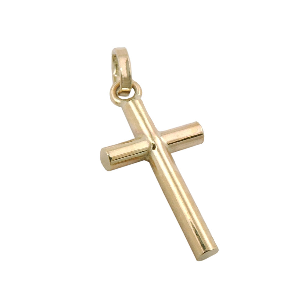 Pendentif croix en or 9 carats vue de face