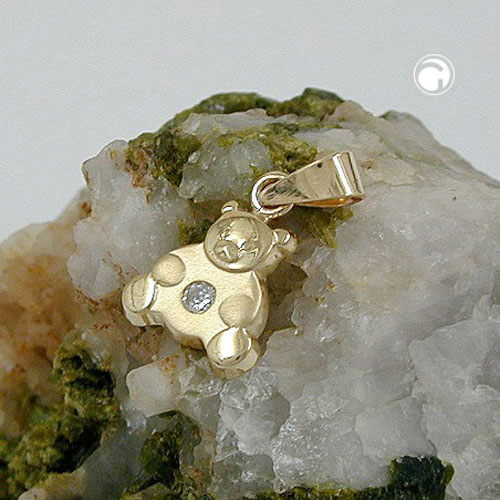 Bijou pendentif ours en or 375/000 vue de face