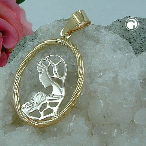 Médaille religieuse or 14 carats mère Marie