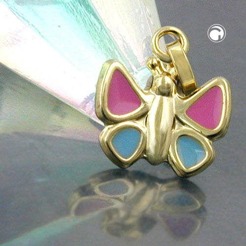 Bijou or papillon 8 mm vue de face