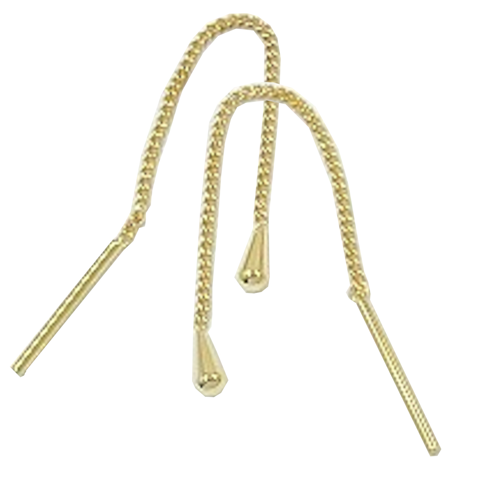 Boucles d'oreilles chaîne cône en or 9 carats