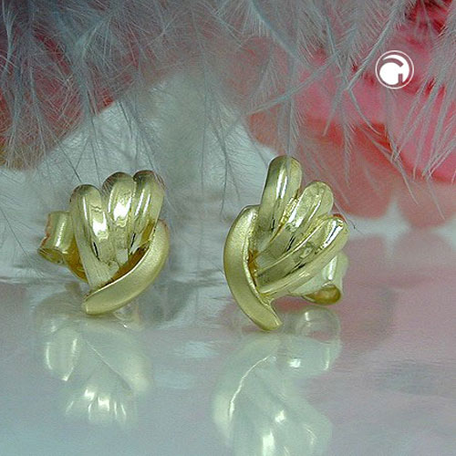 Paire de boucles d'oreilles or 9k forme originale