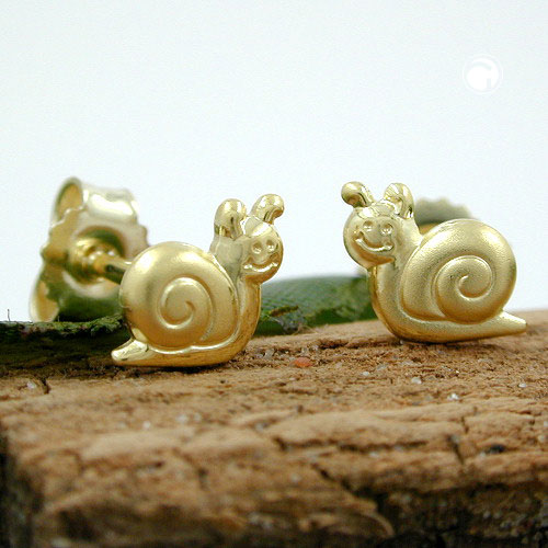 Paire de boucles d'oreilles or escargot motif original