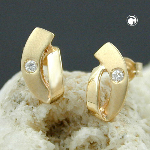 Paire de boucles d'oreilles en or 375/000 fantaisie