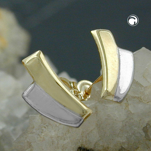 Paires de puces d'oreilles or 9K créatives brillantes