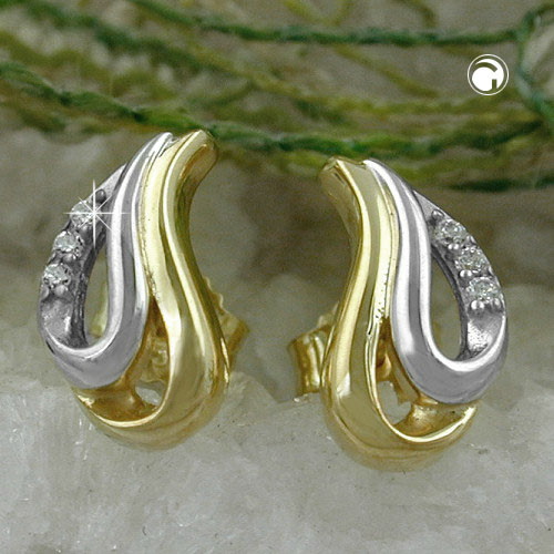 Studs or et zirconium design chic