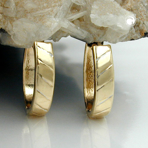 Paire de boucles d'oreilles en or 14K avec fermoir wiring