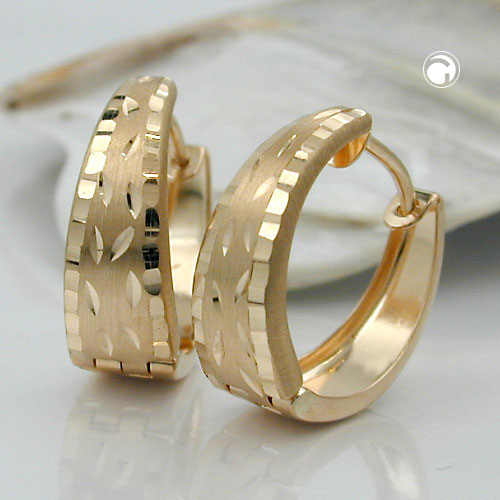 Créoles or 9 carats forme ovale brillant