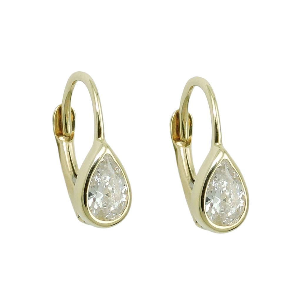 Boucles d'oreilles or pendantes en or 9 carats