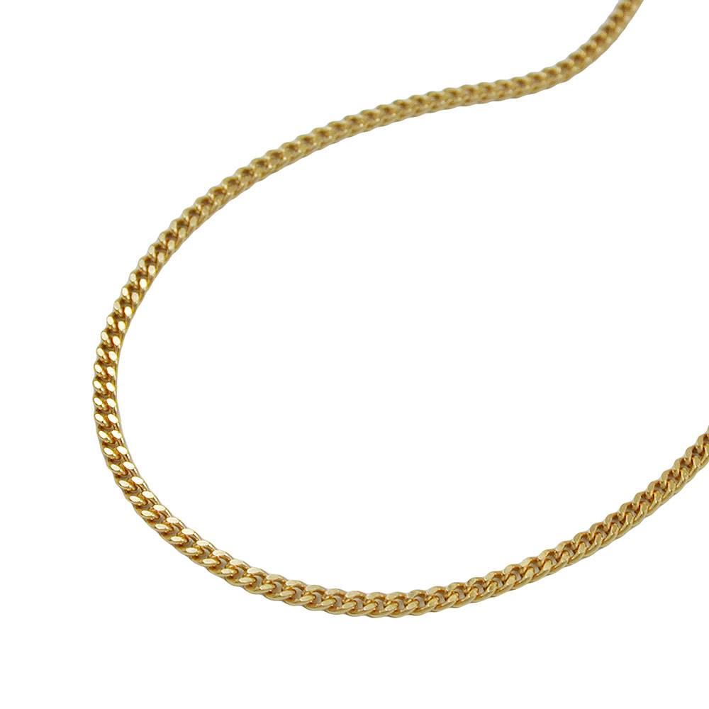 Collier or fin maille forçat 1,1 mm or 9 carats