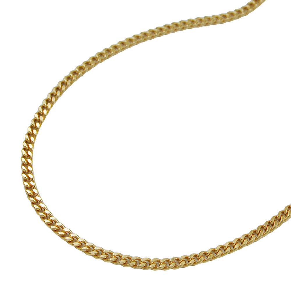 Collier or 9 carats chaîne gourmette fine 1.3mm vue face