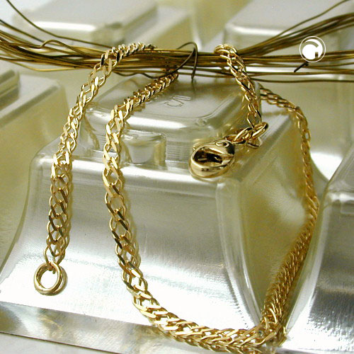 Chaîne gourmette or 585 maillons curb fermoir pince