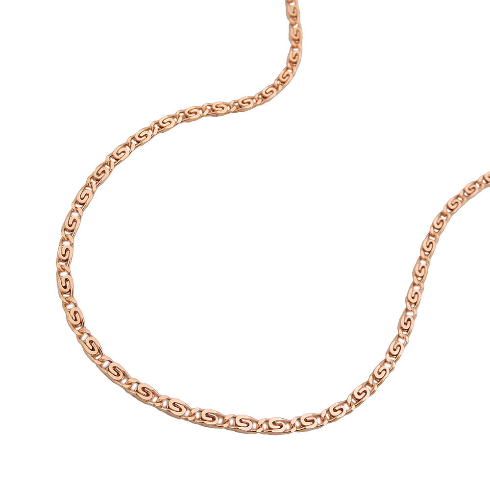 Collier or chaîne gourmette S-Curb 1,2 mm en or 14 carats