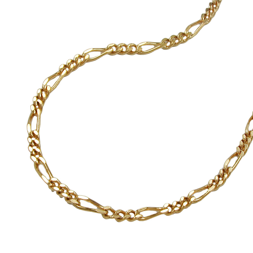 Collier or 14 carats chaîne Figaro maillon 1,4 mm