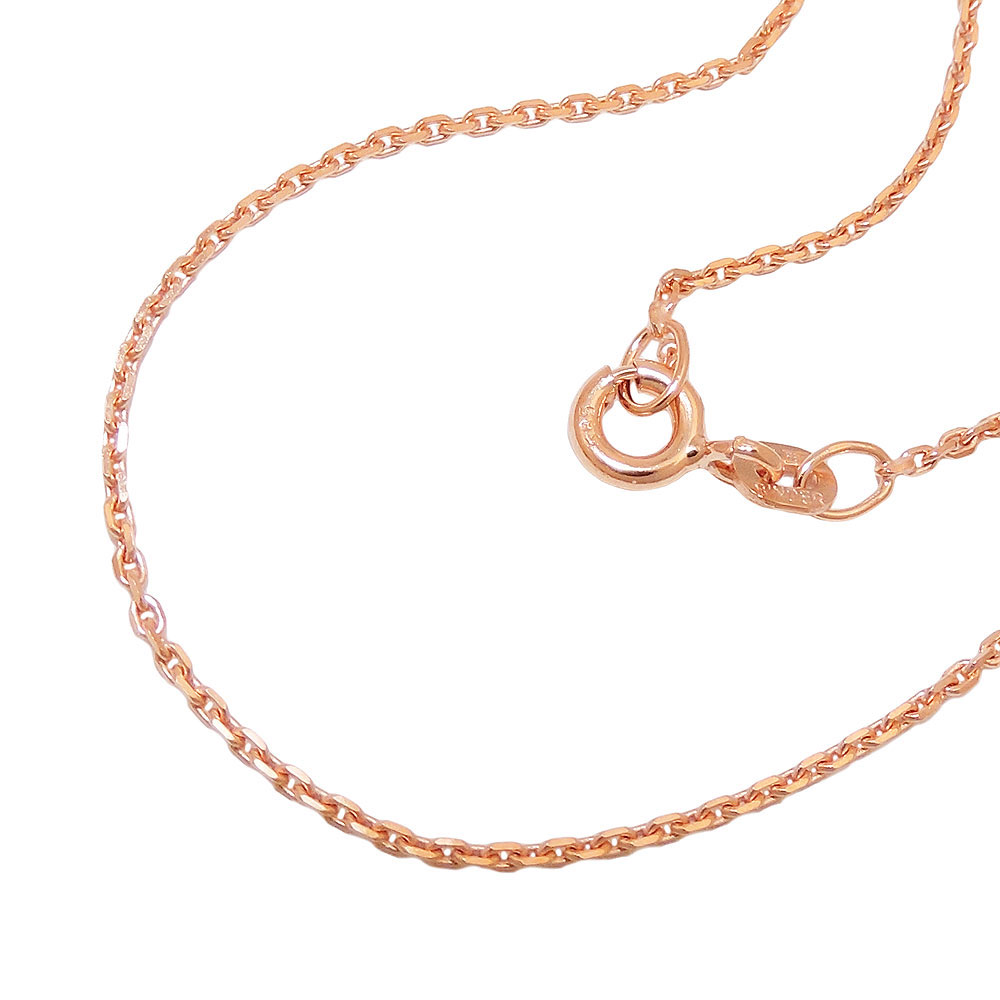 Collier or 14 carats maille ancre fine 1,3 mm sur fond blanc