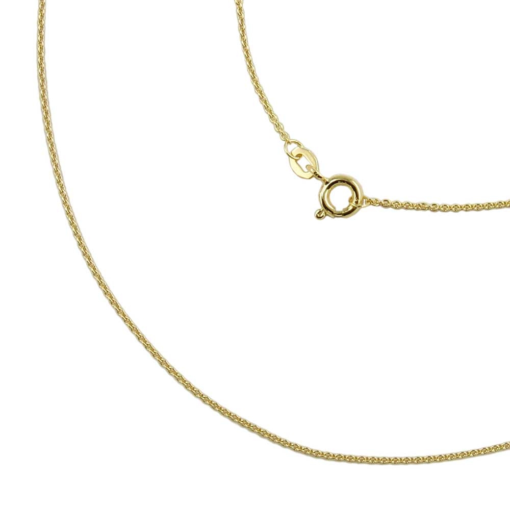 Collier chaîne ancre fine en or 9 carats, maillon 1,1 mm