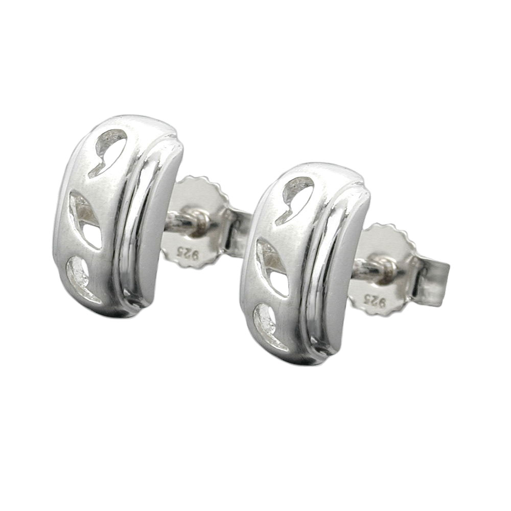 Boucles d'oreilles argent 925 ajourées fantaisie