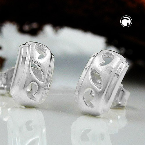 Paire de earstuds argent sterling motif découpé