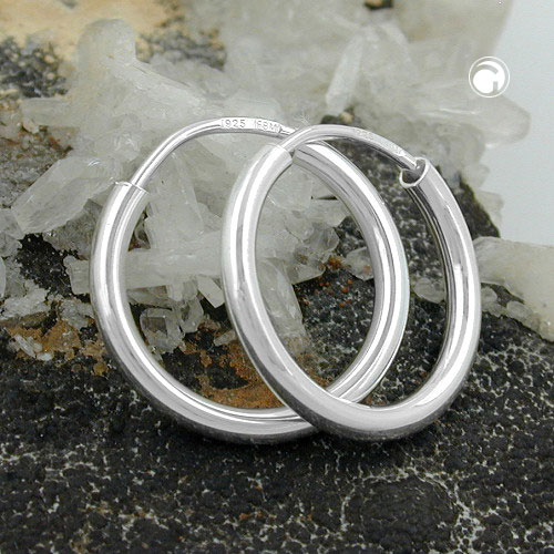 Paire de boucles d'oreilles argent sterling minimalistes