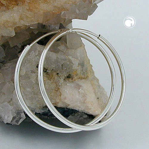 Créoles fines en argent sterling