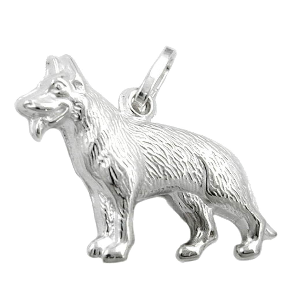Pendentif argent 925 berger allemand brillant