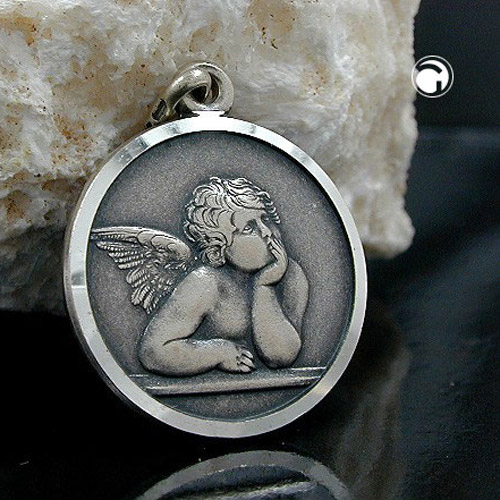 Pendentif ange gardien en argent sterling