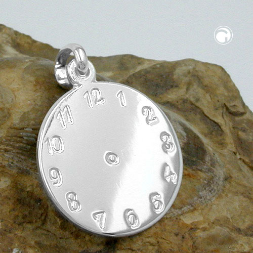 Bijou argent sterling cadran horloge gravure heure naissance