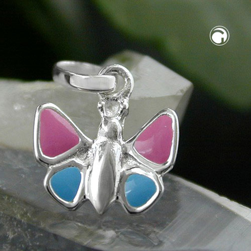 Bijou papillon en argent sterling 8 mm vue de face