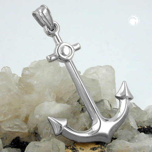 Pendentif ancre en argent sterling vue arrière
