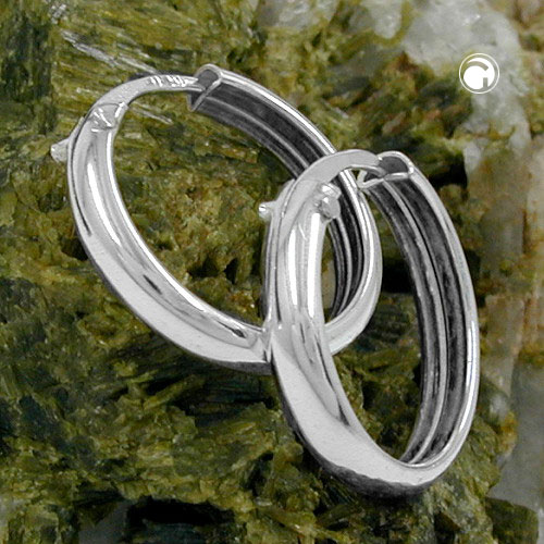 Paire de boucles d'oreilles argent sterling brillantes