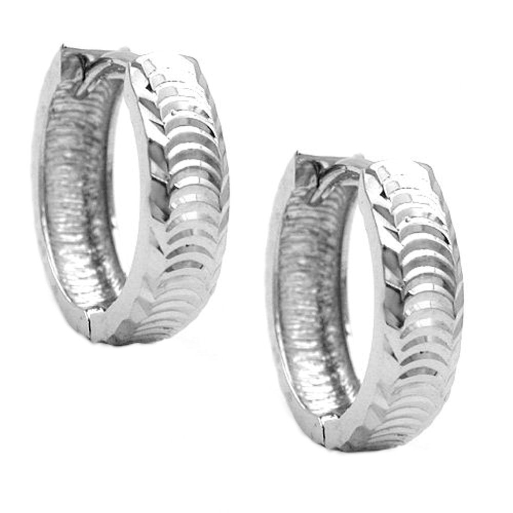 Boucles d'oreilles créoles argent 925 taille diamant