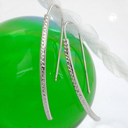 Paire de boucles d'oreilles argent sterling minimalistes