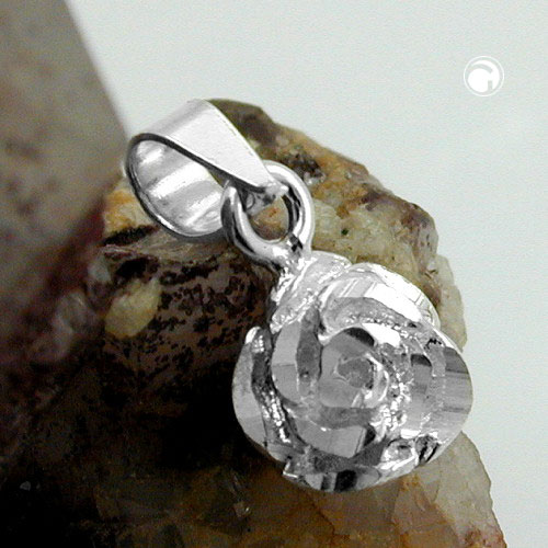 Bijou pendentif argent sterling motif fleur