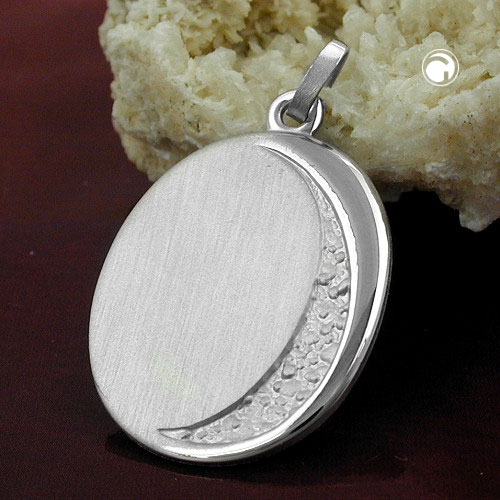 Pendentif argent sterling gravable vue de face