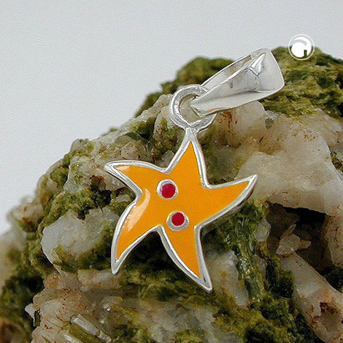 Bijou pendentif étoile bicolore argent sterling