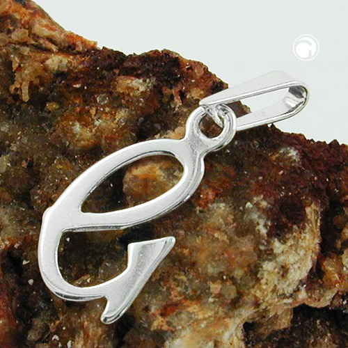 Pendentif lettre G argent sterling vue de face
