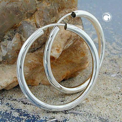 Paire de créoles argent sterling 30 mm