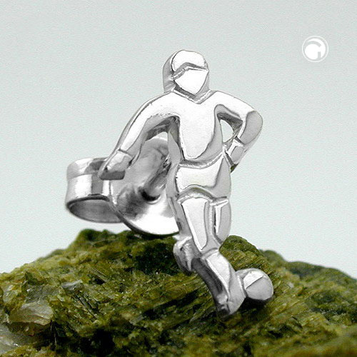 Boucles d'oreilles argent sterling motif football