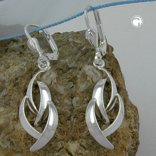 Paire de boucles d'oreilles en argent sterling style chic