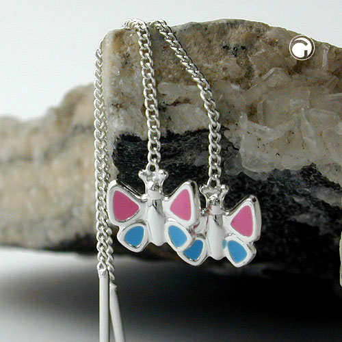 Boucles d'oreilles argent 925 chaîne portées