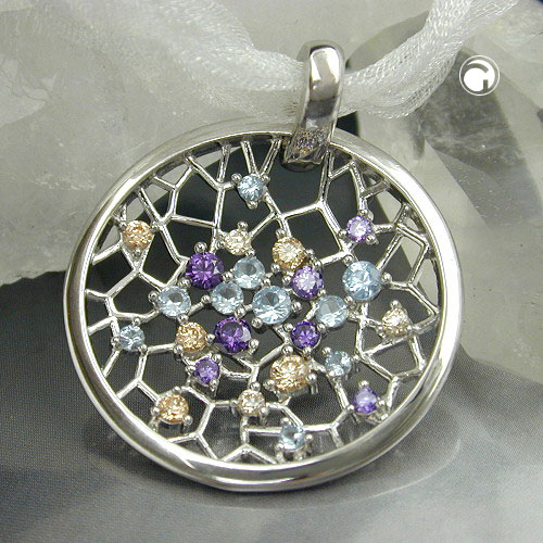 Bijou attrape-rêves en argent sterling serti de zirconiums
