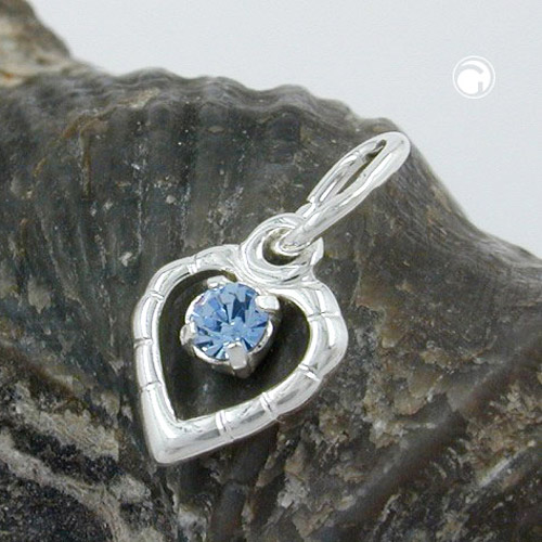 Bijou argent sterling pendentif verre bleu