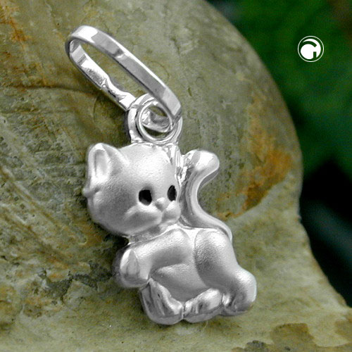 Bijou pendentif félin argent sterling, vue détaillée