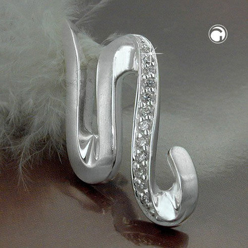 Pendentif argent sterling zirconia vue de dessus