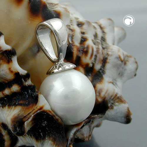 Bijou argent sterling avec perle artificielle