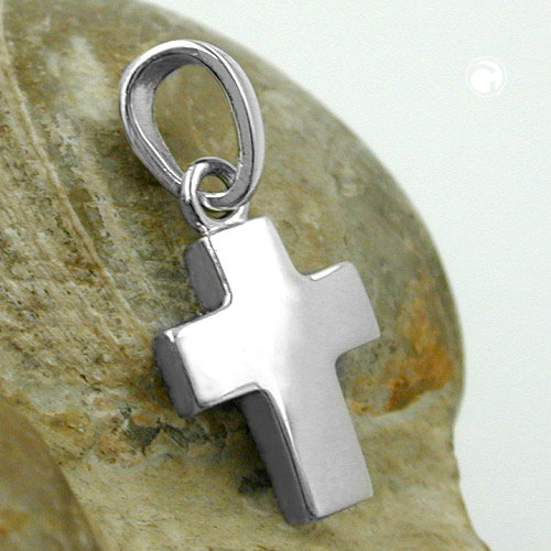 Petite croix en argent sterling 925 vue de face