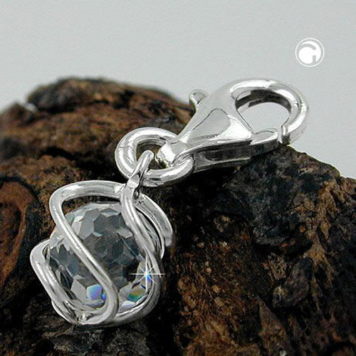 Bijou argent sterling pendentif zirconia